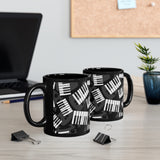 Piano Keys 11oz Black Mug (2)