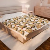 Beethoven Design 02 on Velveteen Plush Blanket for Music Lovers