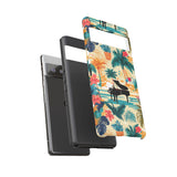 Tropical Piano Google Pixel Phone Case - Floral Design for Music Lovers
