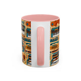 Musical Instruments Design 02 on Accent Coffee Mug - Beautiful Design for Music Lovers