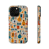 Musical Instruments Design 01 on iPhone Case - Floral Design for Music Lovers