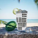 Piano Keys Design 01 on Tumbler with Straw - 16oz, Perfect for Music Lovers