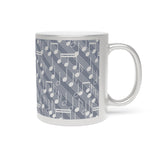 Musical Notes Design 03 on Metallic Mug (Silver / Gold) 11 oz Beautiful Design For Music Lovers
