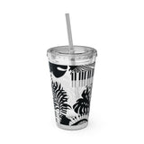 Piano Keys Design 02 on Tumbler with Straw - 16oz, Perfect for Music Lovers