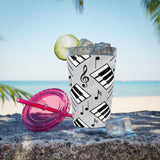Piano Keys Design 04 on Tumbler with Straw - 16oz, Perfect for Music Lovers