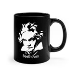 Beethoven Image on 11oz Black Mug