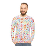 Music Notes Design 01 on Lightweight Sweatshirt | Music Lover's Gift