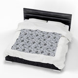 Piano Keys Design 04 on Velveteen Plush Blanket for Music Lovers