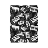 Piano Keys Velveteen Minky Blanket 7