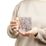 Music Notes Design 02 on Glass Mug - 10oz Coffee Cup for Music Lovers