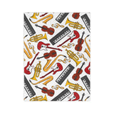 Musical Instruments Velveteen Minky Blanket 4