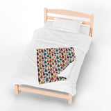 Musical Instruments Design 03 on Velveteen Plush Blanket for Music Lovers
