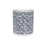 Musical Notes Design 03 on Metallic Mug (Silver / Gold) 11 oz Beautiful Design For Music Lovers