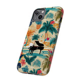 Tropical Piano iPhone Case - Floral Design for Music Lovers