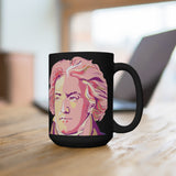 Beethoven Image 6 on Black Mug 15oz