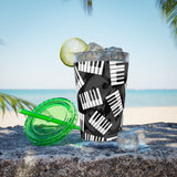 Piano Keys Design 03 on Tumbler with Straw - 16oz, Perfect for Music Lovers