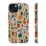 Musical Instruments Design 01 on iPhone Case - Floral Design for Music Lovers