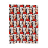 Mozart and Manuscript Design on Velveteen Plush Blanket for Music Lovers