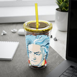 Beethoven Design 01 on Tumbler with Straw - 16oz, Perfect for Music Lovers