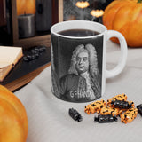 GF Handel Portrait on Ceramic Mug 11oz - Musician Gift, Coffee Cup for Music Lovers