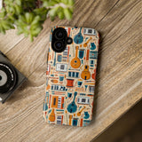 Musical Instruments Design 01 on iPhone Case - Floral Design for Music Lovers