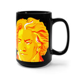 Beethoven Image 5 on Black Mug 15oz