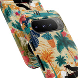 Tropical Piano Google Pixel Phone Case - Floral Design for Music Lovers