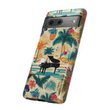 Tropical Piano Google Pixel Phone Case - Floral Design for Music Lovers