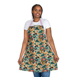 Tropical Piano Print Apron with 5-Color Straps | Perfect for Cooking & BBQ