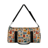 Musical Instruments Design 01 on Duffel Bag - Vibrant Floral Design for Musicians