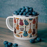 Musical Instruments Design 03 on Enamel Camping Mug