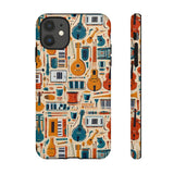 Musical Instruments Design 01 on iPhone Case - Floral Design for Music Lovers