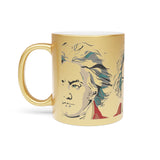 Beethoven Design 03 on Metallic Mug (Silver / Gold) 11 oz Beautiful Design For Music Lovers