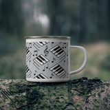 Piano Keys Enamel Camping Mug 4