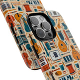 Musical Instruments Design 01 on iPhone Case - Floral Design for Music Lovers