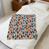 Musical Instruments Design 03 on Velveteen Plush Blanket for Music Lovers