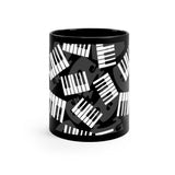 Piano Keys 11oz Black Mug (2)