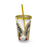 Beethoven Design 02 on Tumbler with Straw - 16oz, Perfect for Music Lovers