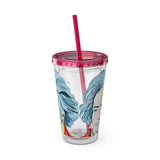Beethoven Design 01 on Tumbler with Straw - 16oz, Perfect for Music Lovers