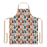 Musical Instruments Design 03 Print on Apron with 5-Color Straps | Perfect for Cooking & BBQ