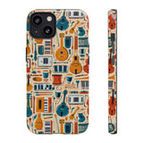 Musical Instruments Design 01 on iPhone Case - Floral Design for Music Lovers