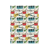 Musical Instruments Velveteen Minky Blanket 5