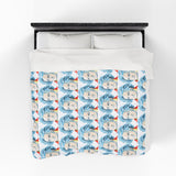 Beethoven Design 01 on Velveteen Plush Blanket for Music Lovers