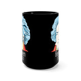 Beethoven 1770-2020 Image on Black Mug 15oz