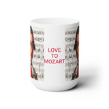 Love To Mozart Design B on Ceramic Mug 15oz