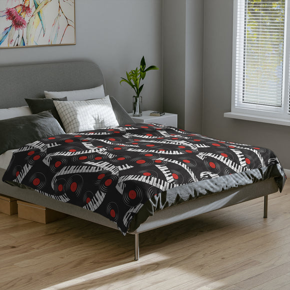 Piano Keys Velveteen Minky Blanket 5