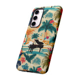 Tropical Piano Samsung Galaxy Phone Case - Floral Design for Music Lovers