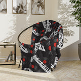 Piano Keys Velveteen Minky Blanket 5