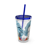 Beethoven Design 01 on Tumbler with Straw - 16oz, Perfect for Music Lovers