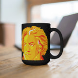 Beethoven Image 5 on Black Mug 15oz